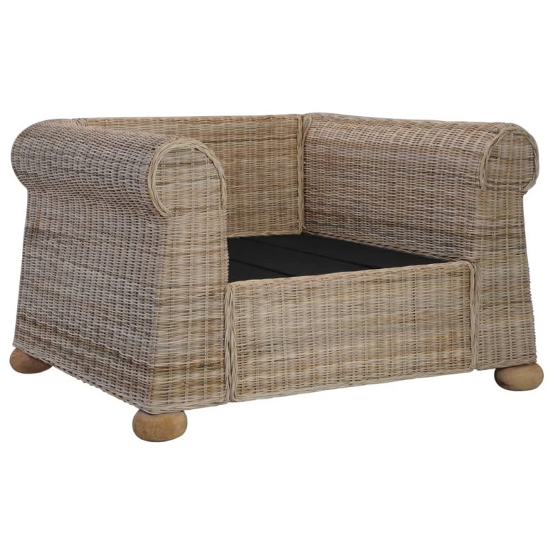 2-dijelni set sofa od prirodnog ratana s jastucima - Slika 4