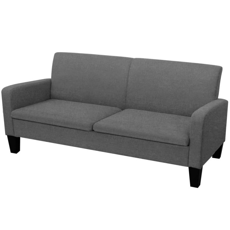 2-dijelni set sofa od tkanina tamnosivi
