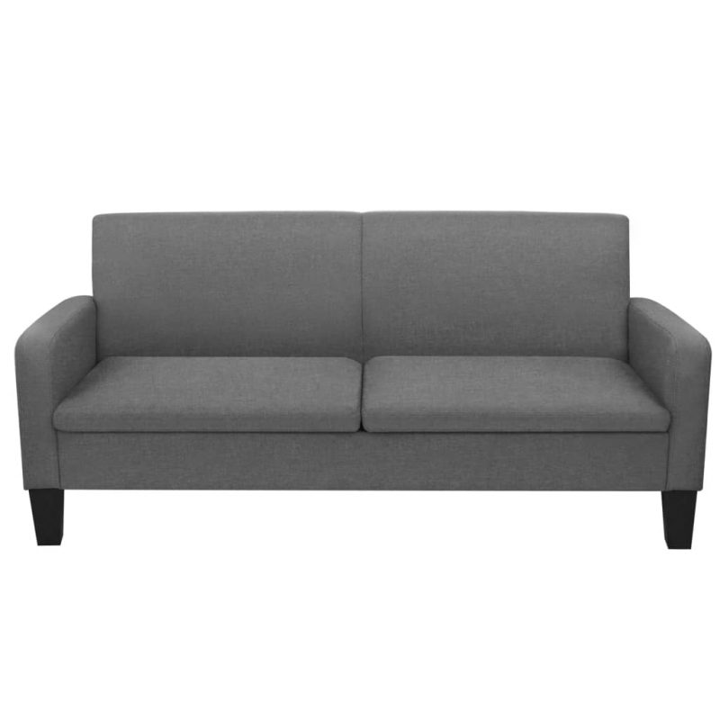 2-dijelni set sofa od tkanina tamnosivi - Slika 3