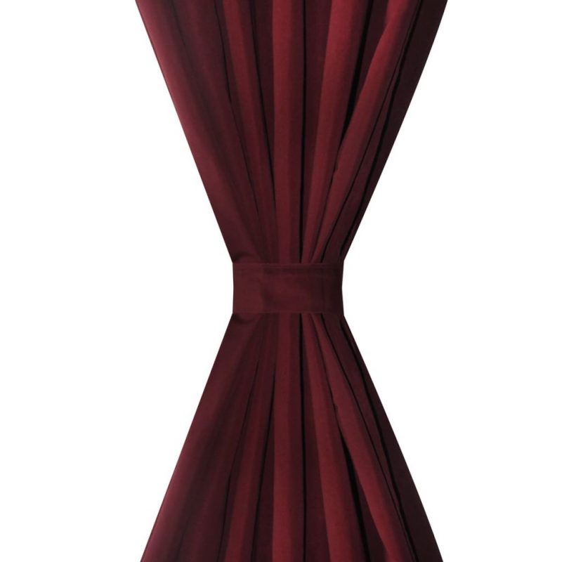 2 kom Bordo Mikro-Satenska Zavjesa s Tregerima 140 x 175 cm - Slika 3