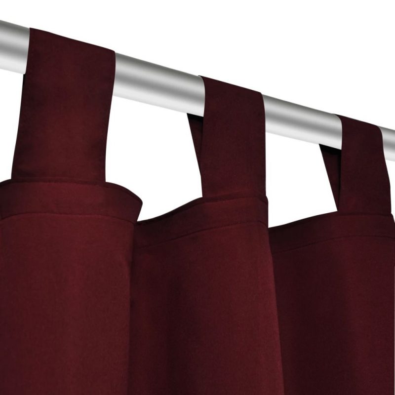 2 kom Bordo Mikro-Satenska Zavjesa s Tregerima 140 x 245 cm - Slika 4