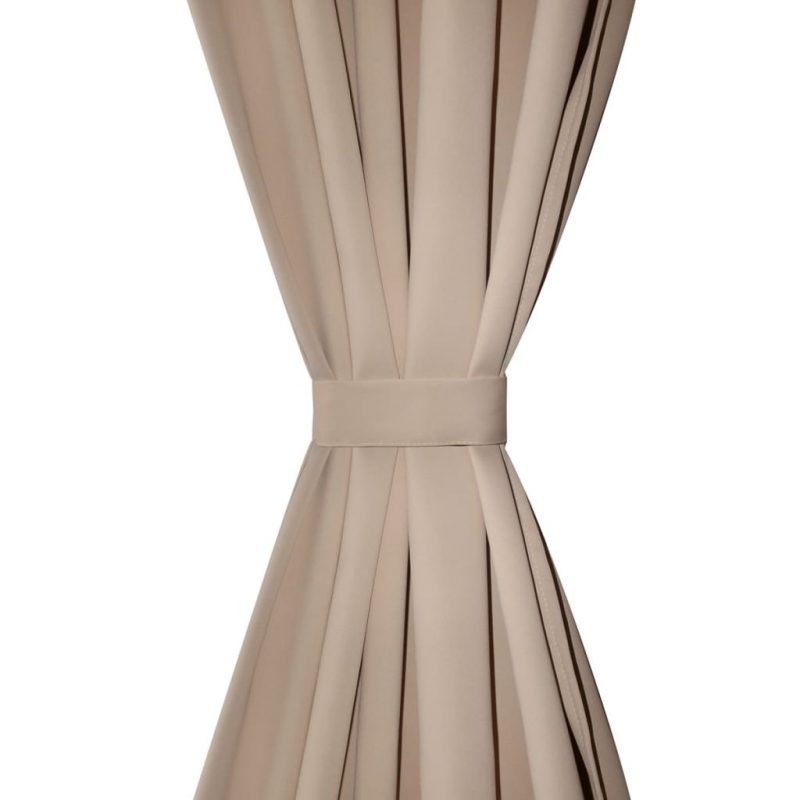 2 kom Zastora s Utorima za Šipku Krem Boja 135 x 245 cm - Slika 3