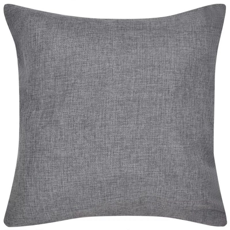4 Antracit Jastučnice Linen-look 40 x 40 cm - Slika 3