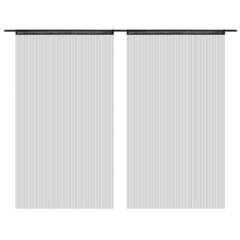 Končane Zavjese 2 kom 140x250 cm Crne