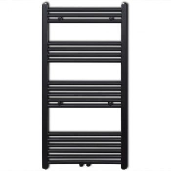 Kupaonski Radijator za Ručnike Centralno Grijanje Crni 600 x 1160 mm