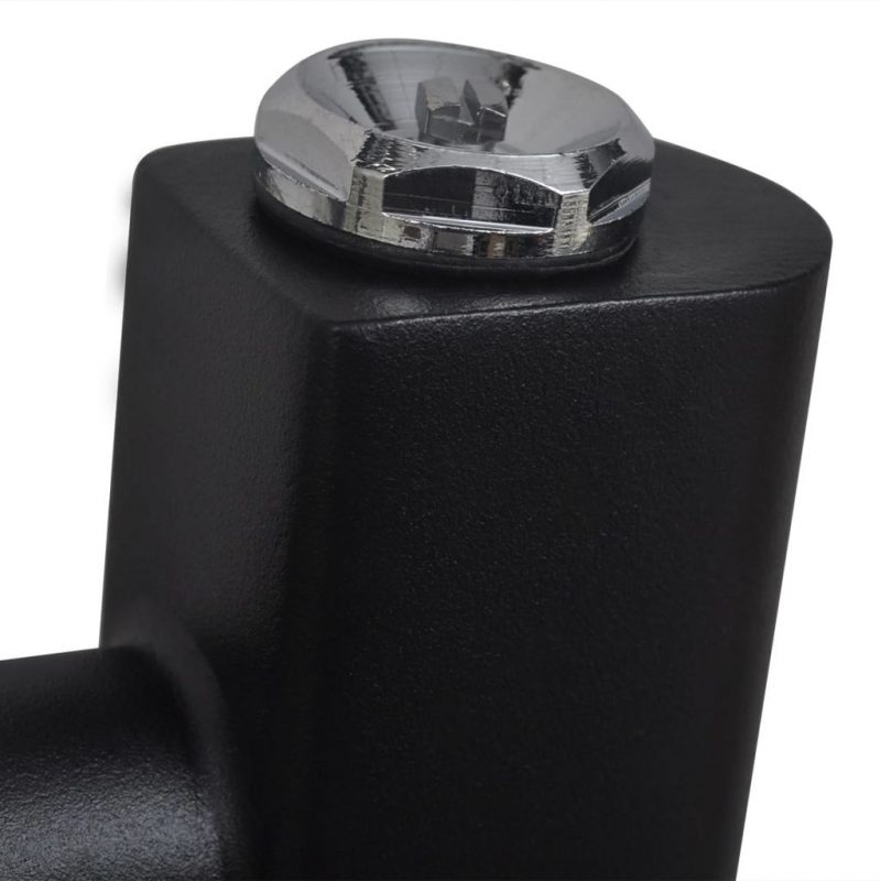 Kupaonski radijator za ručnike s prečkama ravni crni 600 x 764 mm - Slika 4