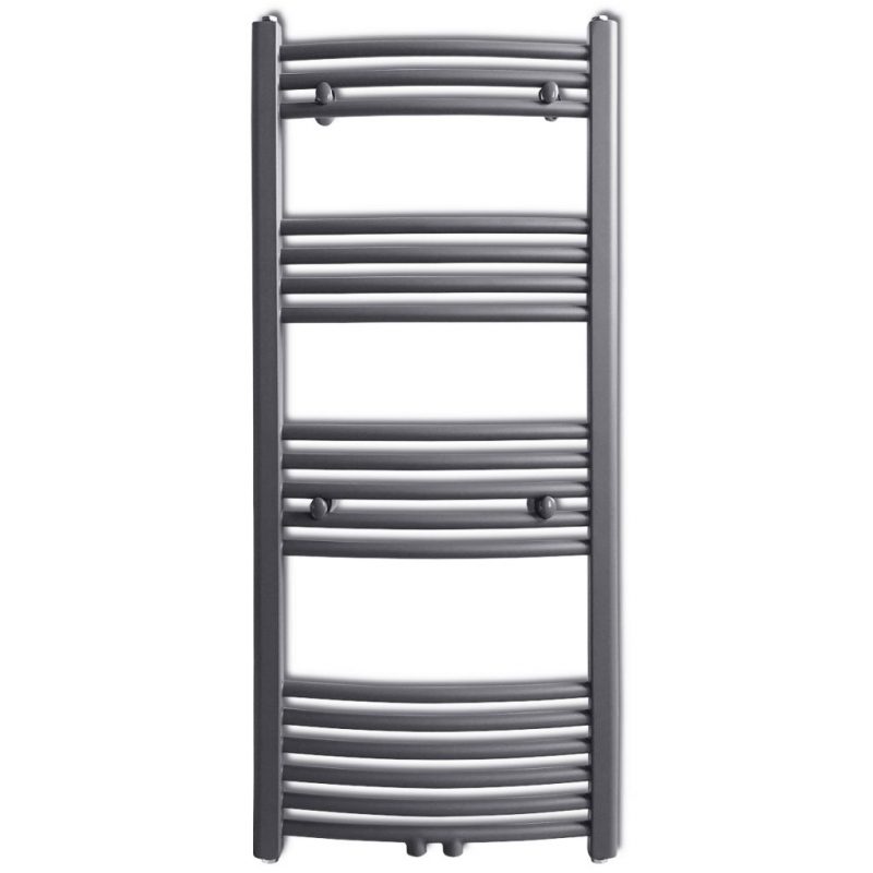 Kupaonski Radijator za Ručnike Centralno Grijanje Sivi 500 x 1160 mm