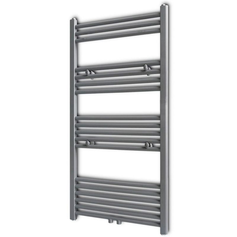 Kupaonski Radijator za Ručnike Centralno Grijanje Sivi 600 x 1160 mm