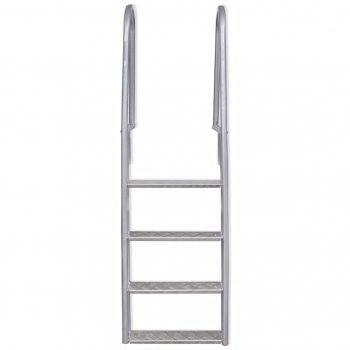 Ljestve za Bazen s 4 Stepenice Aluminijske 170 cm