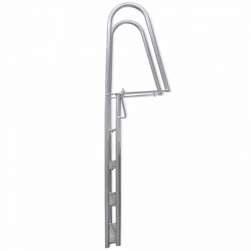 Ljestve za Bazen s 4 Stepenice Aluminijske 167 cm - Slika 3
