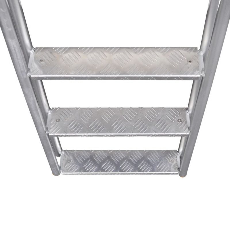 Ljestve za Bazen s 4 Stepenice Aluminijske 167 cm - Slika 4