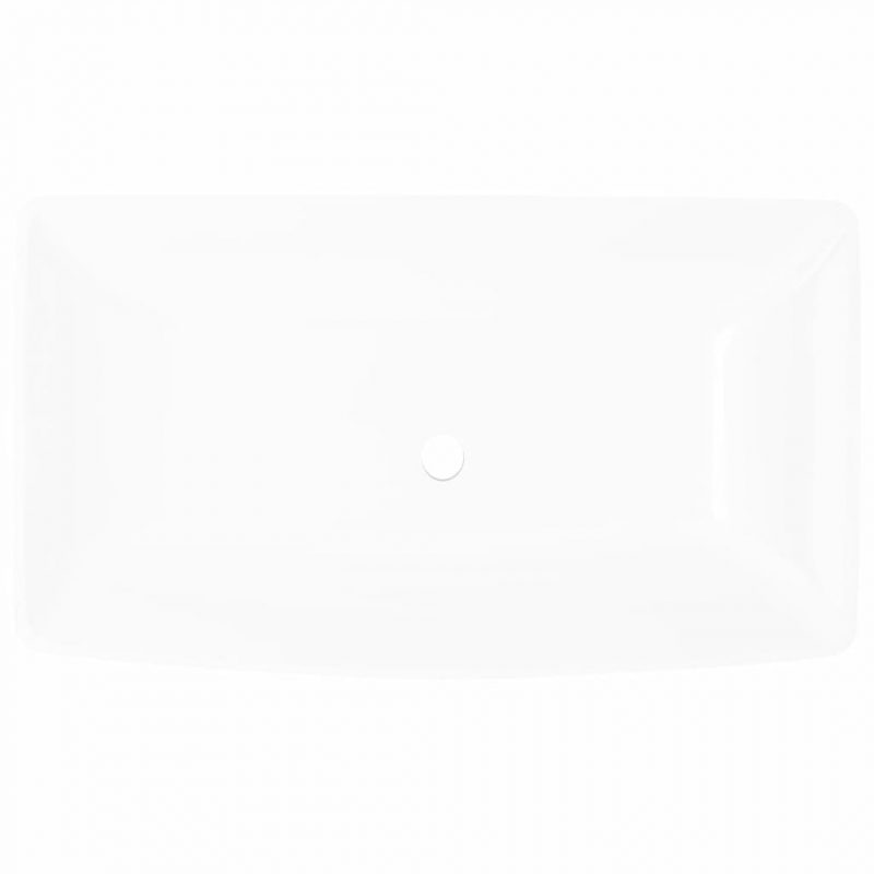 Luksuzni Keramički Pravokutni Umivaonik Bijeli 71 x 39 cm - Slika 3