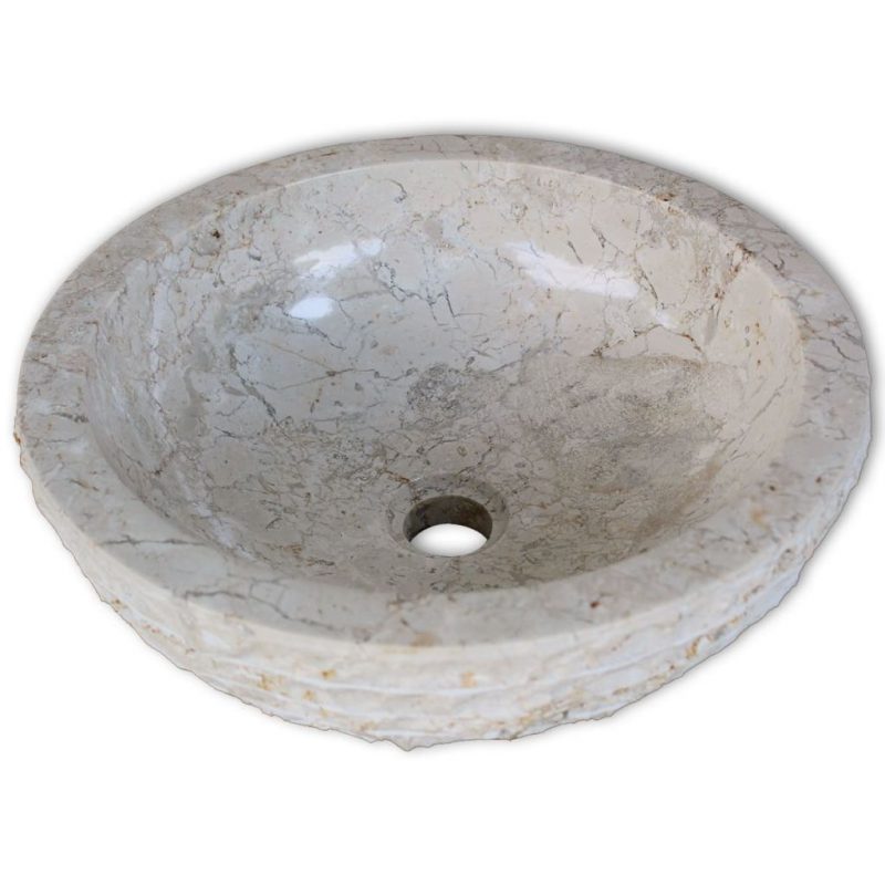 Mramorni Umivaonik 40 cm Krem - Slika 3