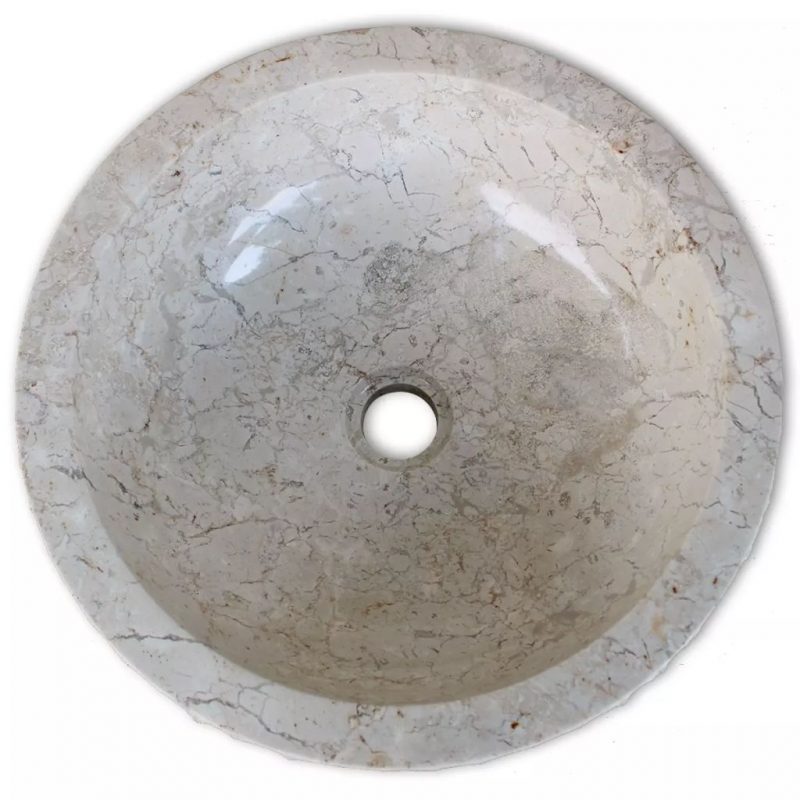 Mramorni Umivaonik 40 cm Krem - Slika 4