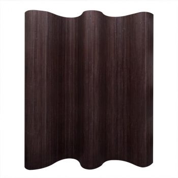 Paravan od Bambusa Tamno Smeđi 250x195 cm
