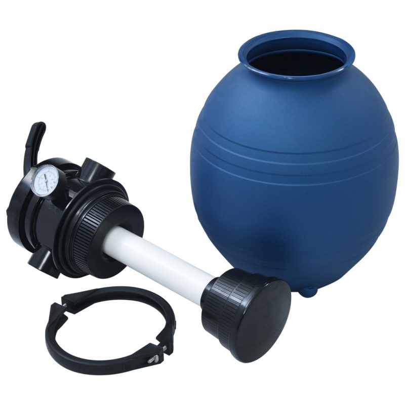 Pješčani filtar za bazen s ventilom s 4 položaja plavi 300 mm - Slika 4