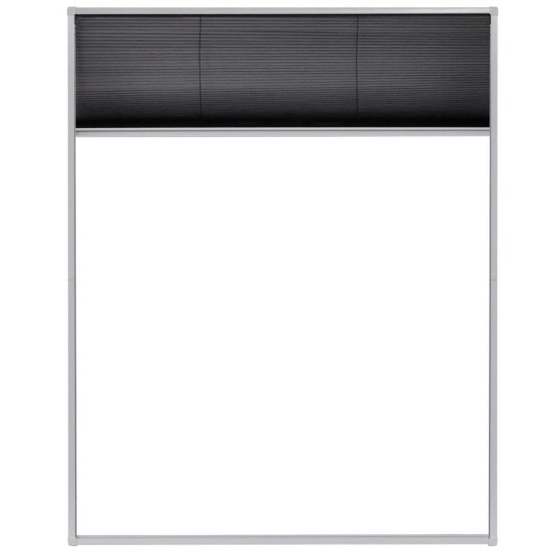 Plisirani Zaslon Protiv Insekata za Prozore Aluminijski 80x100 cm - Slika 3