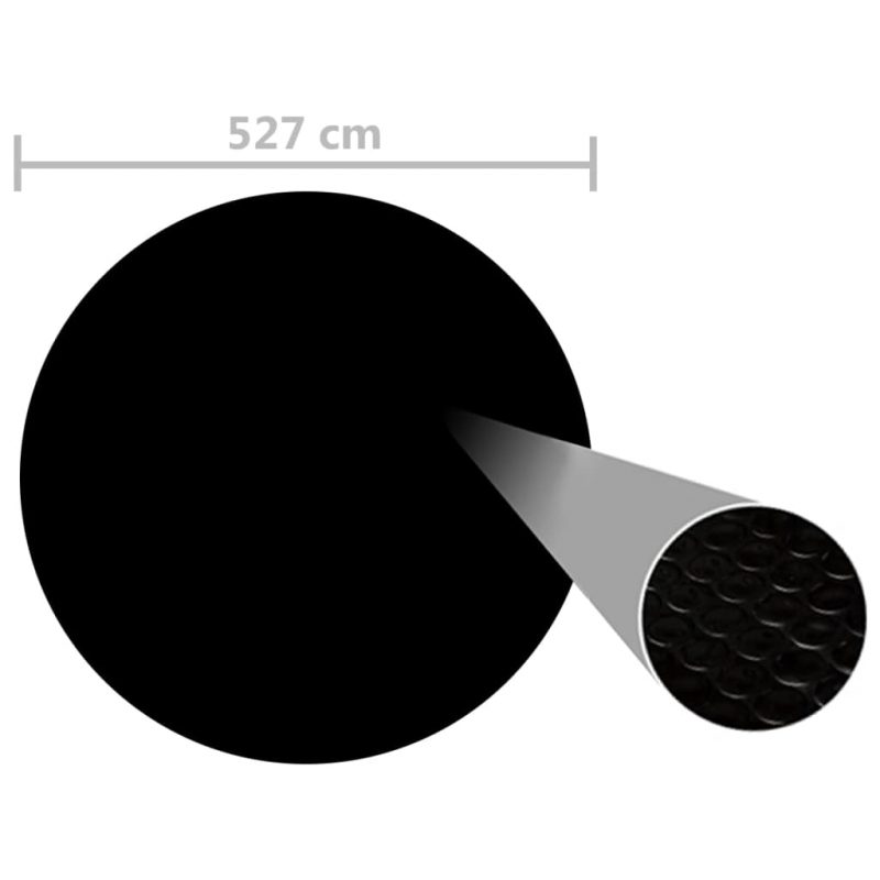Pokrivač za bazen crni 527 cm PE - Slika 3