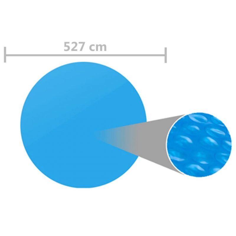 Pokrivač za bazen plavi 527 cm PE - Slika 4