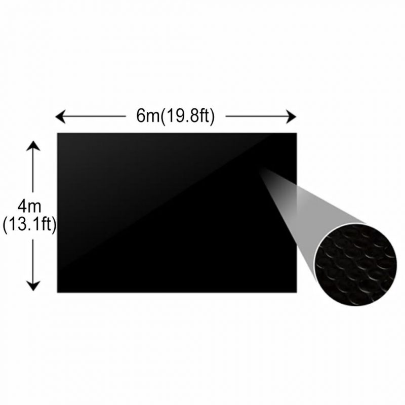 Pravokutni PE solarni crni pokrivač za bazen 6 x 4 m - Slika 4