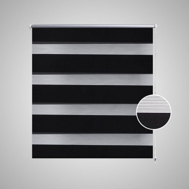 Rolo crne zavjese sa zebrastim linijama 60 x 120 cm - Slika 3