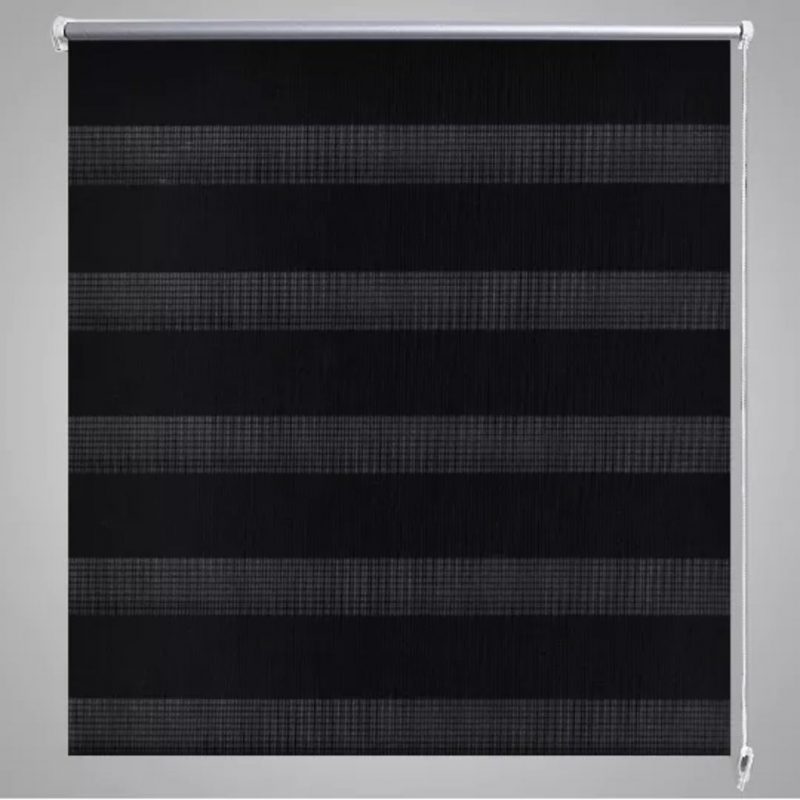 Rolo crne zavjese sa zebrastim linijama 90 x 150 cm - Slika 4