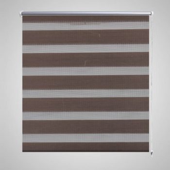 Rolo smeđe zavjese sa zebrastim linijama 50 x 100 cm
