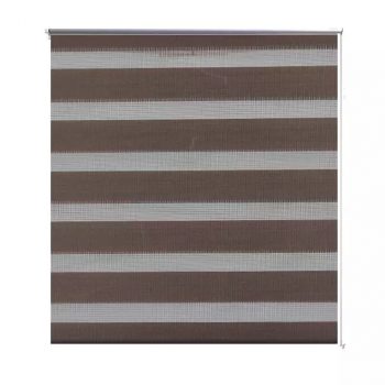 Rolo smeđe zavjese sa zebrastim linijama 70 x 120 cm