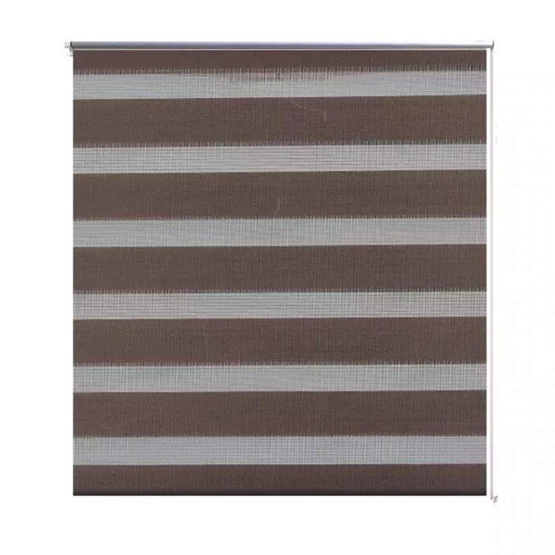 Rolo smeđe zavjese sa zebrastim linijama 70 x 120 cm