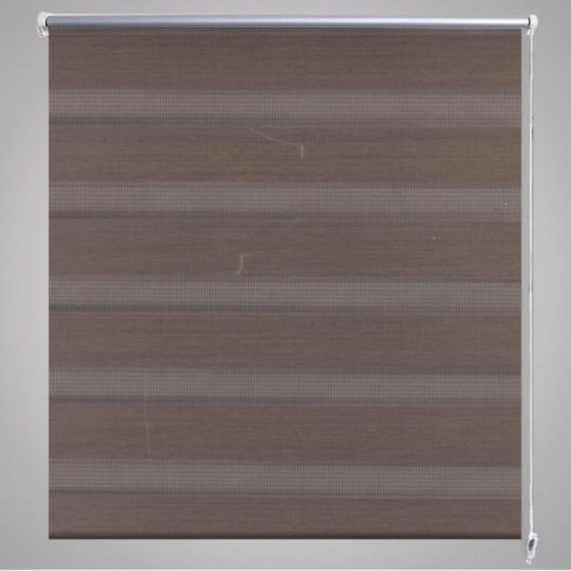 Rolo smeđe zavjese sa zebrastim linijama 80 x 150 cm - Slika 4