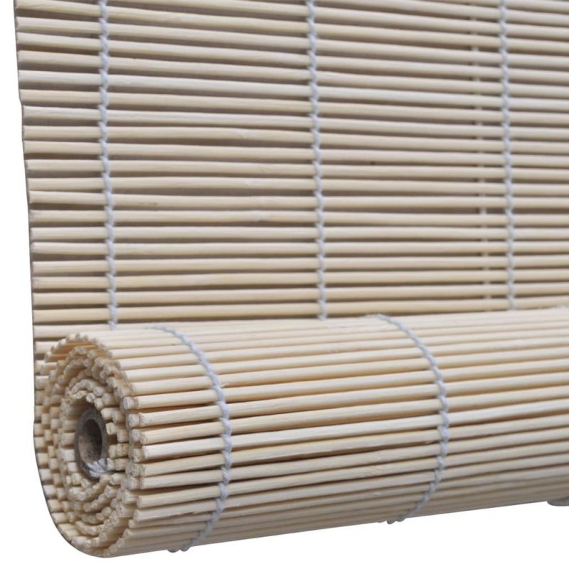 Rolo zavjesa od bambusa prirodna boja 120 x 160 cm - Slika 4