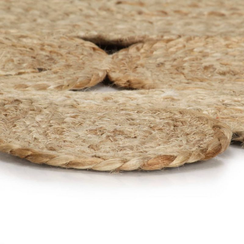 Ručno rađeni pleteni tepih od jute 120 cm - Slika 3