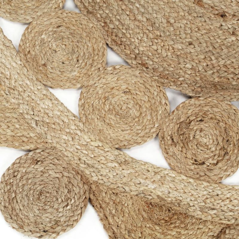 Ručno rađeni pleteni tepih od jute 120 cm - Slika 4