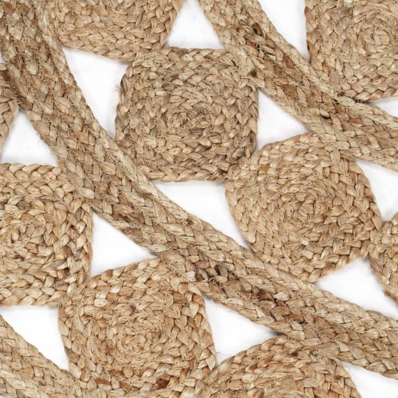 Ručno rađeni pleteni tepih od jute 150 cm - Slika 4