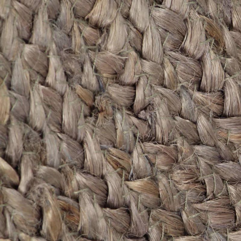 Ručno rađeni tepih od jute okrugli 150 cm sivi - Slika 3