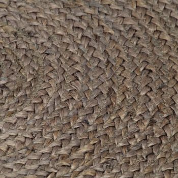 Ručno rađeni tepih od jute okrugli 90 cm sivi