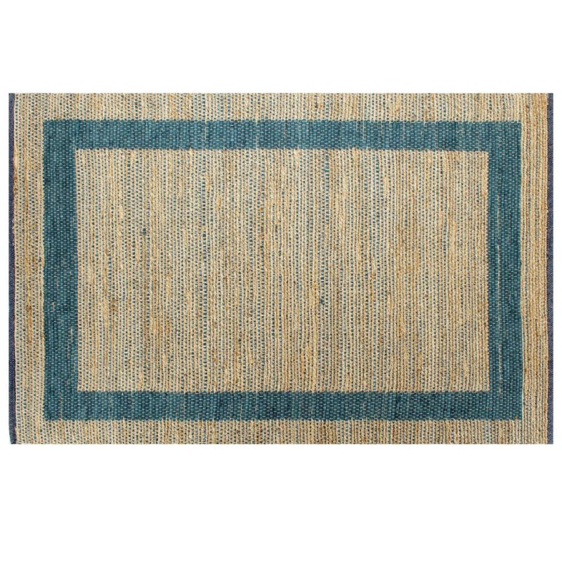 Ručno rađeni tepih od jute plavi 160 x 230 cm - Slika 3