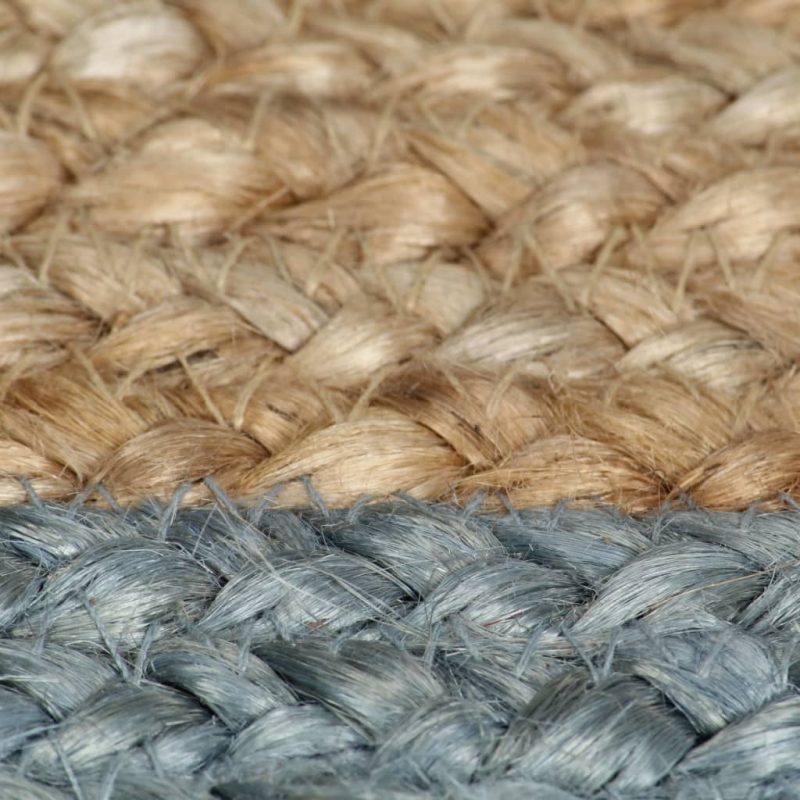 Ručno rađeni tepih od jute s maslinastozelenim rubom 90 cm - Slika 3