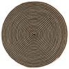Ručno rađeni tepih od jute sa spiralnim uzorkom crni 90 cm