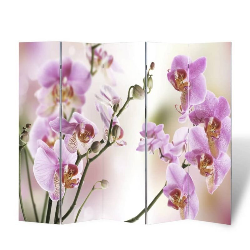 Sklopiva sobna pregrada s uzorkom cvijeća 200 x 170 cm - Slika 4
