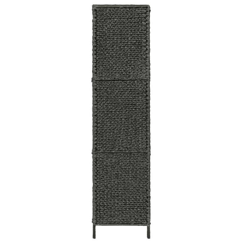 Sobna pregrada s 5 panela crna 193 x 160 cm od vodenog zumbula - Slika 4