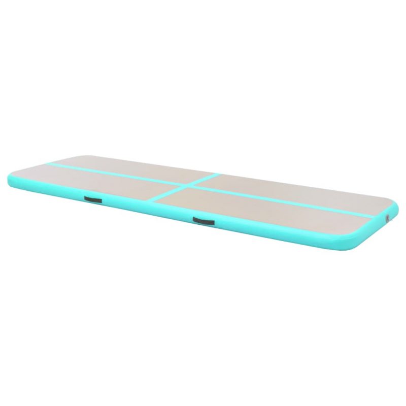 Strunjača na napuhavanje s crpkom 300 x 100 x 10 cm PVC zelena - Slika 4