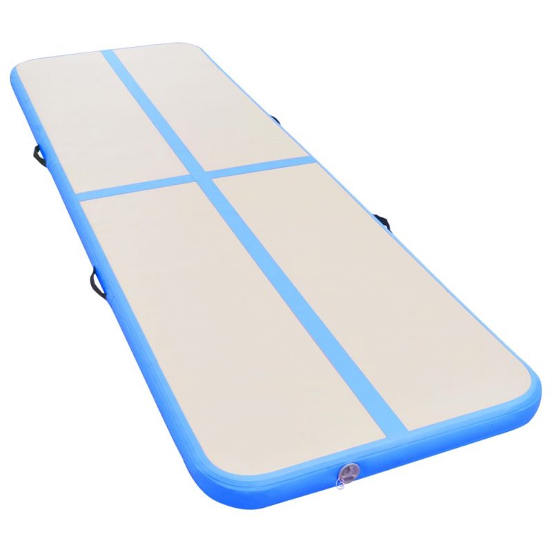 Strunjača na napuhavanje s crpkom 700 x 100 x 10 cm PVC plava - Slika 4