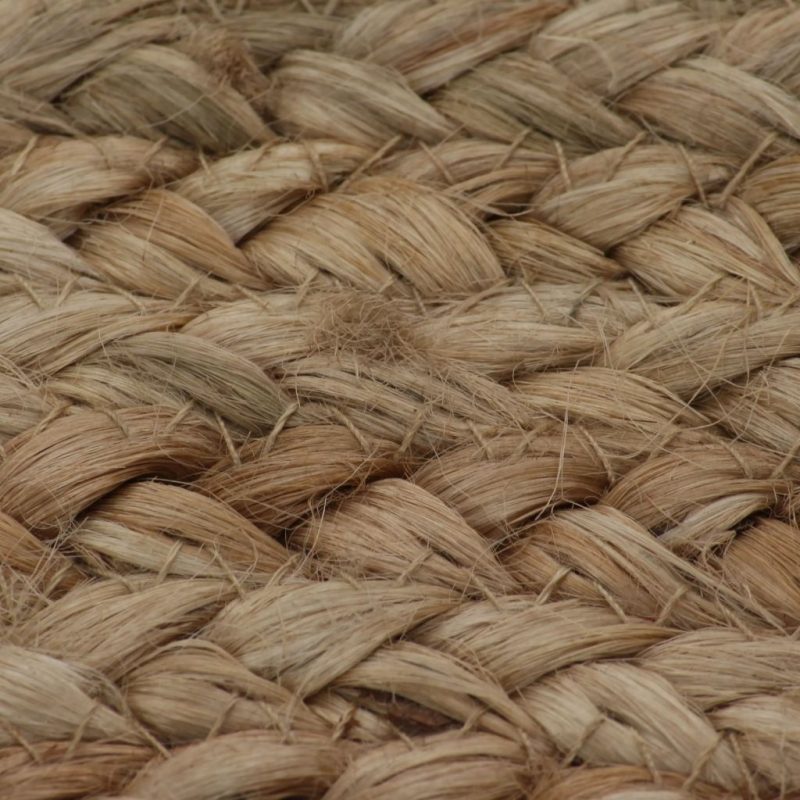 Ukrasni Pleteni Tepih od Jute 90 cm Okrugli - Slika 3