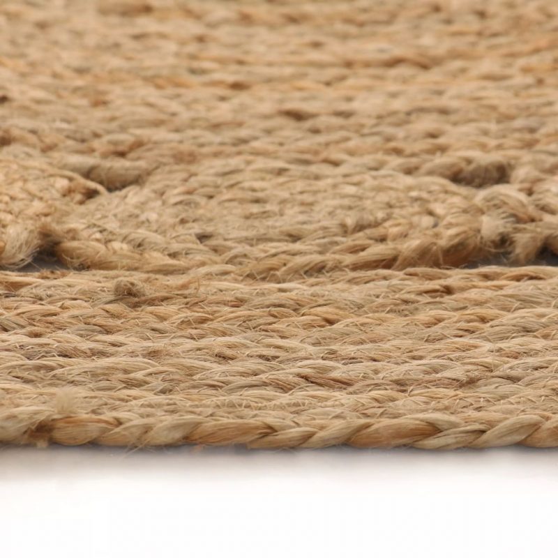 Ukrasni pleteni tepih od jute 120 cm okrugli - Slika 4
