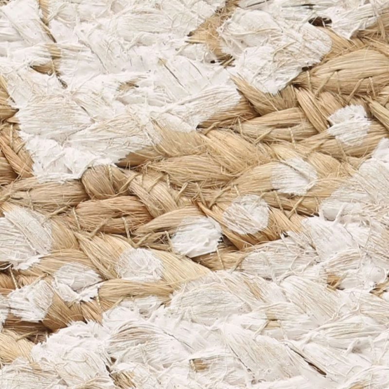 Ukrasni pleteni tepih od jute s uzorkom 90 cm okrugli - Slika 3