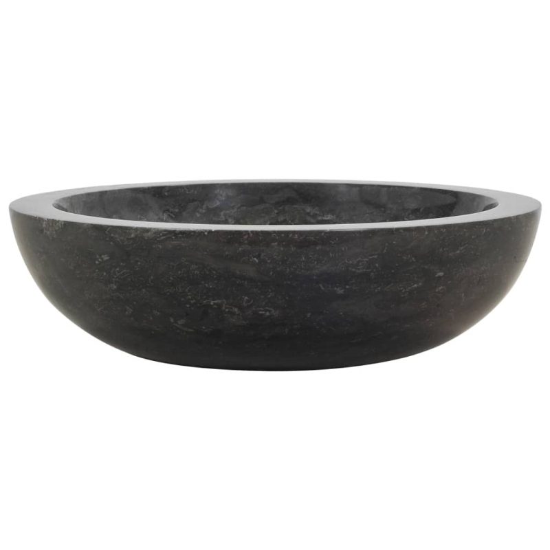 Umivaonik 40 x 12 cm mramorni crni - Slika 3