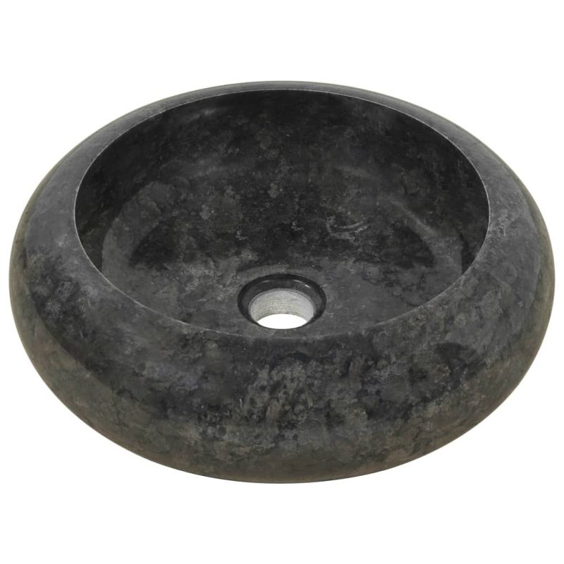 Umivaonik 40 x 12 cm mramorni crni - Slika 4