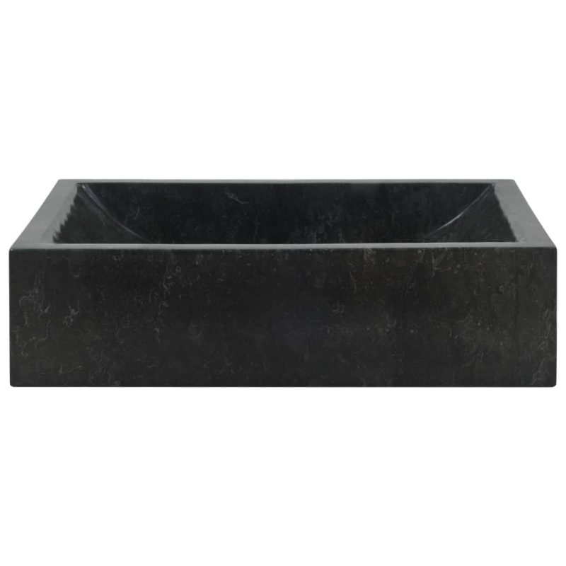 Umivaonik 45 x 30 x 12 cm mramorni crni - Slika 3
