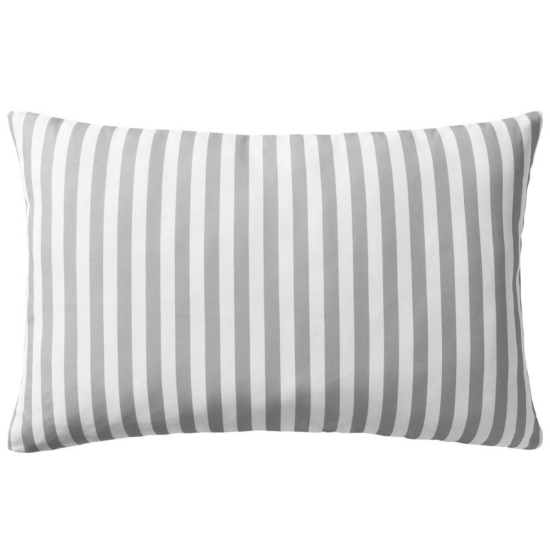 Vrtni jastuci s prugastim uzorkom 2 kom 60 x 40 cm sivi - Slika 3